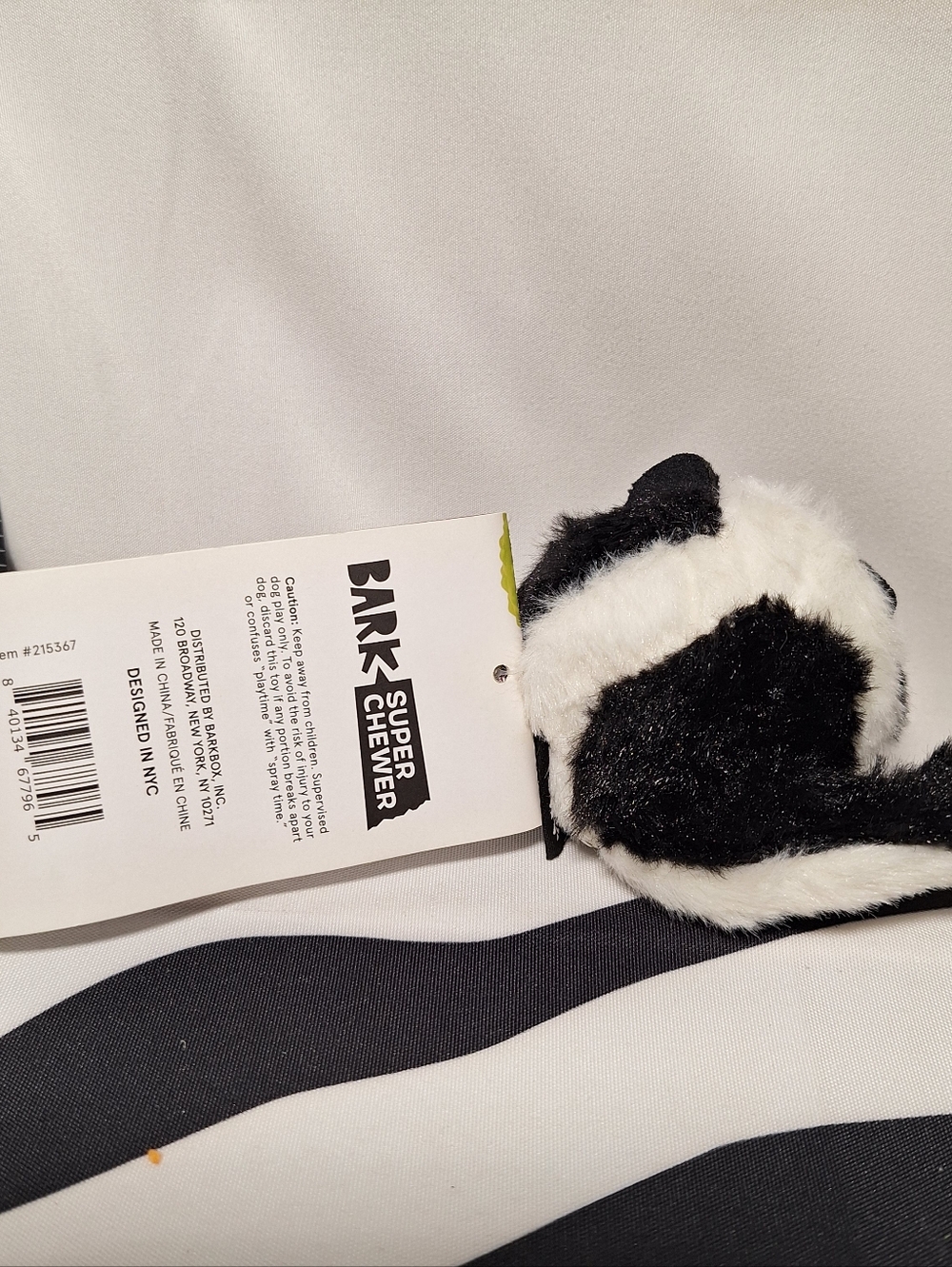 NWT Bark Super Chewer Hunky Skunky Dog Toy S - Picture 2 of 4